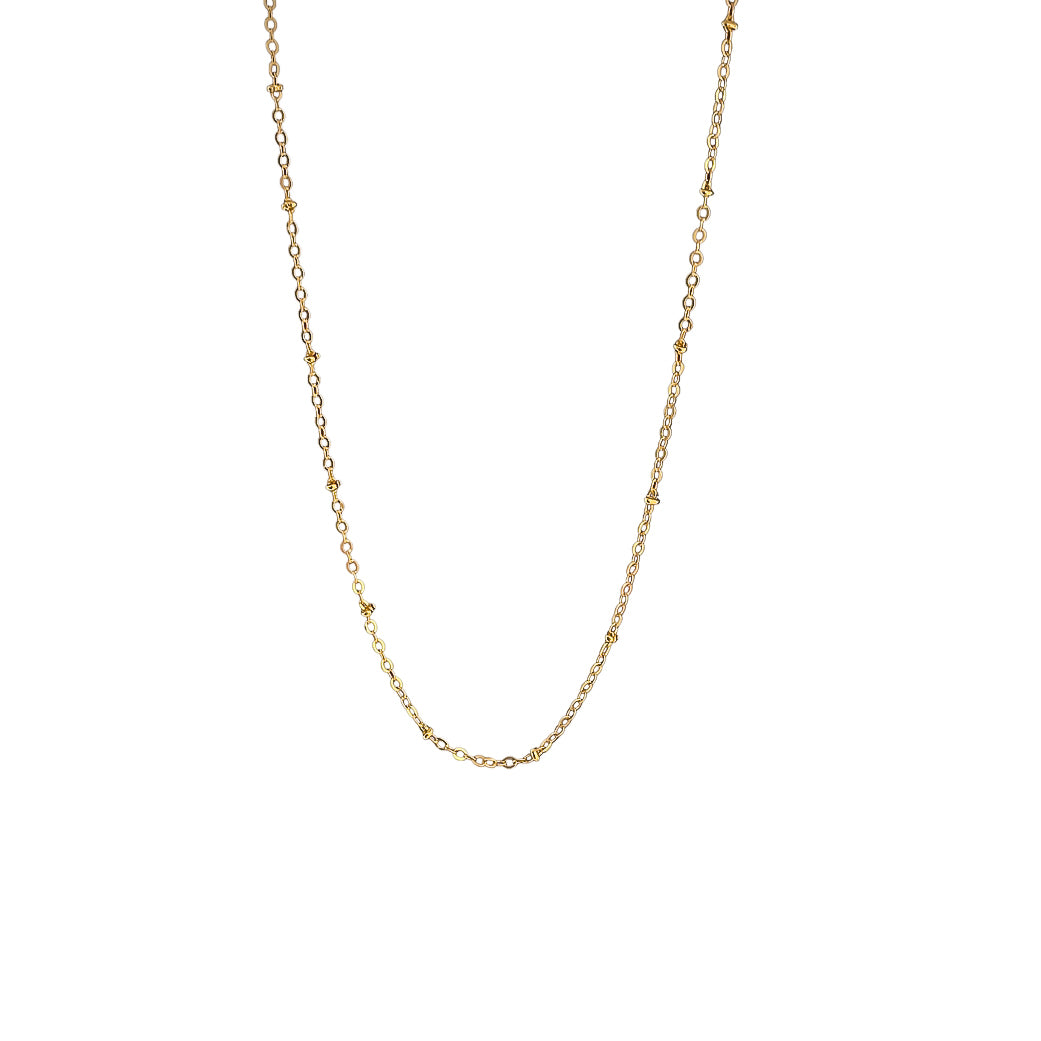 Satellite Chain Necklace in Yellow Gold Filled Silver
